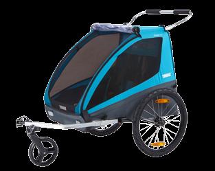 Vozíky za kolo 10101803 Blue Thule Coaster XT Thule Coaster je odolný, bezpečný a pohodlný vozík za kolo, který na konci cyklistické stezky snadno