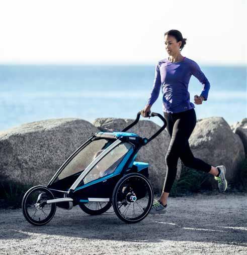 Sport Thule Blue/Black Sport Chartreuse/Mykonos Multifunkční sportovní vozíky Sport Špičkový vozík a kočárek pro běh a procházky, který charakterizuje skvělý výkon, pohodlí a styl, pro sportovce i