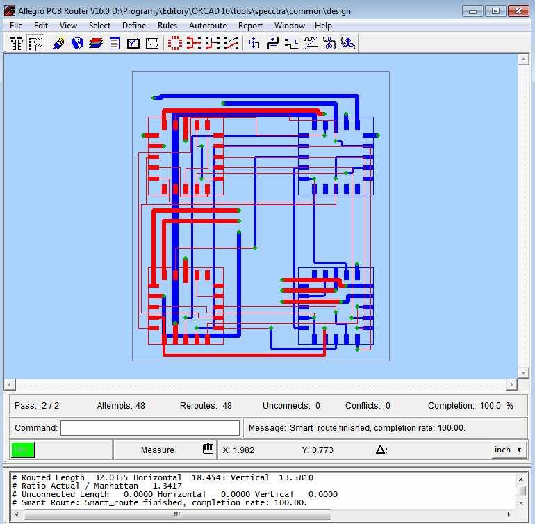 Obr. 3.13 Autorouter SPECCTRA for OrCAD 3.3.4 Signal Explorer Program Signal Explorer (Obr. 3.14) je poslední z produktů rodiny OrCAD, který bude popsán.
