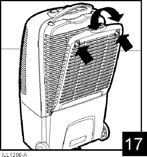 Vraťte zadní panel do původní polohy jeho zpětným otočením ve směru přístroje dokud západky nezaklapnou (Obr.16). 8.