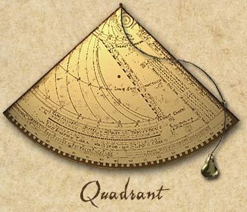 Měření zemské šířky Historie kvadrant, oktant a sextant Kvadrant