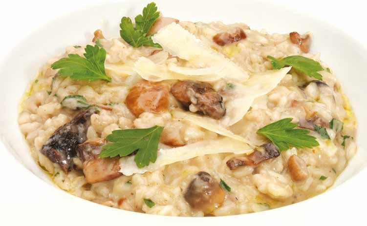Risotto Risottos РИЗОТТО 22 Houbové risotto (žampiony, hřiby, tymián, celer, parmazán).