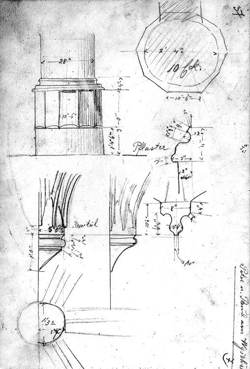 Mockera z8. července 1877 (Archiv Pražského hradu, Skicáře d. a., inv. č. 3, sign. SK 7/A, s. 39). Mocným impulzem pro stavbu chrámu bylo dovezení části oltářní desky z kostela sv.