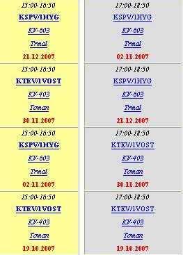Někdy se studentům kombinované formy ve stejnou hodinu v