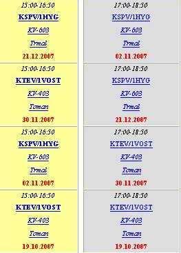 Někdy se studentům kombinované formy ve stejnou hodinu v