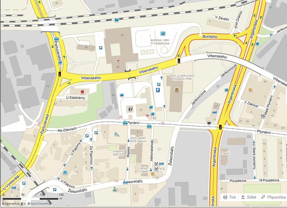 3.2.1.1 Terminál Nádraží Holešovice (terminál DP) Terminál Nádraží Holešovice je situován v Praze 7 - Holešovicích mezi ulicemi Argentinskou a Partyzánskou (viz obr.