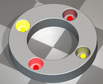 Kapitola 13 Součásti SolidWorks Office Professional Emisní vzhledy Ze složky e Vzhledy pod položkou Světla lze reprezentovat nízkoúrovňové zdroje světla včetně zdrojů: dioda LED (light emitting