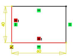 Kapitola 3 Skicování SketchXpert Zdokonalení Zobrazí obrazy staré geometrie v případě, že nějaká řešení způsobí její posun. Zobrazí kóty a vztahy, které mají být odstraněny, pomocí přeškrtnutí.