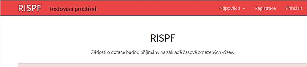 3. První kroky s formulářem pro podání online žádosti o podporu Online formulář pro podání žádosti o podporu naleznete na internetovém portálu: https://isprofin.mfcr.