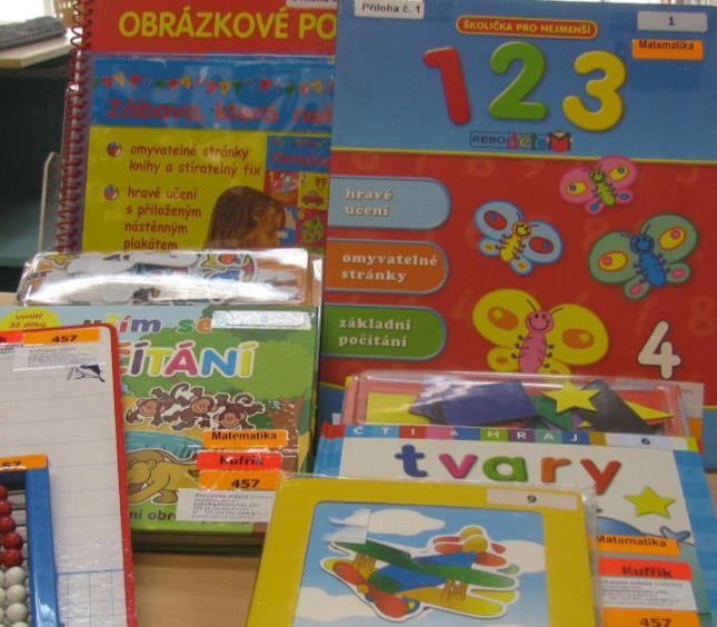 KUFŘÍK Č. 11 - MATEMATIKA 1. ŠKOLIČKA PRO NEJMENŠÍ 1 2 3 - PŘÍLOHA Č. 1 129,- Kč 2. OBRÁZKOVÉ POČÍTÁNÍ PŘÍLOHA Č. 2 229,- Kč 3. SADA ČÍSEL 15,- Kč 4. SADA MATEMATICKÝCH ZNAMÉNEK 35,- Kč 5.