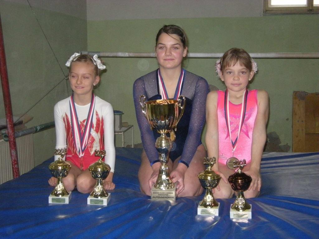 Zacvičila výborně svoji těžkou sestavu na kladině a to jí vyneslo zaslouženě 1.místo s náskokem dvou bodů od ostatních.