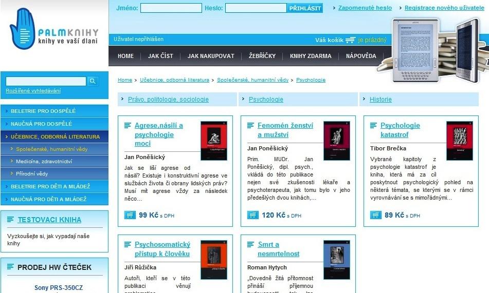 3.13 Jak získat elektronickou knihu pro školní využití Bohuţel v České republice není zatím mnoho nakladatelství, které by e učebnice distribuovaly a prodávaly.
