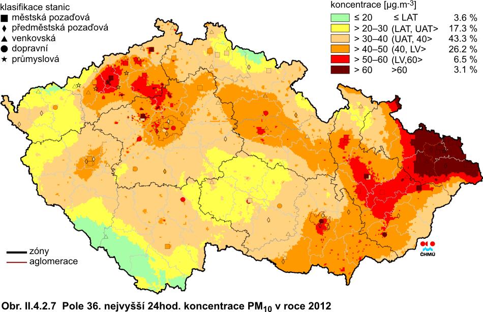 KVALITA OVZDUŠÍ MEZIROČNĚ 2012 2013 2014 Důvod?
