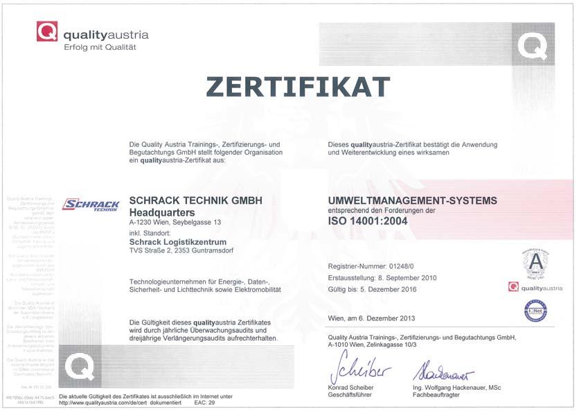 Společnost Schrack Technik se stará o naše společné životní prostředí nejen důkladným zpracováním a tříděním odpadů,
