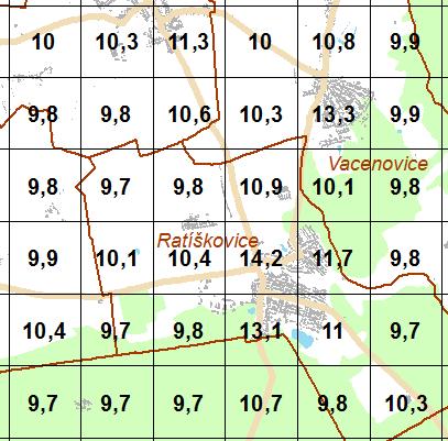 Kvalita ovzduší Imisní pozadí Koncentrace v jednotlivých sledovaných bodech pětileté