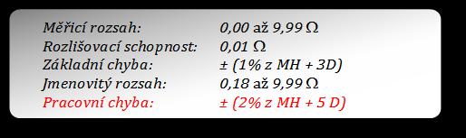 Absolutní nejistota měření tento údaj bývá uváděn v technických parametrech přístroje jako základní nebo pracovní nejistota (chyba) a lze z něj stanovit absolutní hodnotu (velikost) nejistoty, s