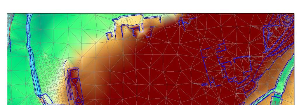 Obr. 1 Upravený DMT v zájmové oblasti Mapové podklady Rastrový ZABAGED tento mapový podklad byl využit pro tisky výstupů záplavových čar v měřítku 1:10 000.