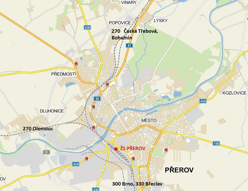 Obrázek 3 Schéma železniční dopravy 1.2.3 Městská hromadná doprava Městskou hromadnou dopravu (dále jen MHD) v Přerově tvoří jen autobusová doprava.