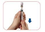 . Ponechte adaptér injekční lahvičky připojený na injekční lahvičku. Doporučuje se použít NovoSeven okamžitě po naředění. 7.