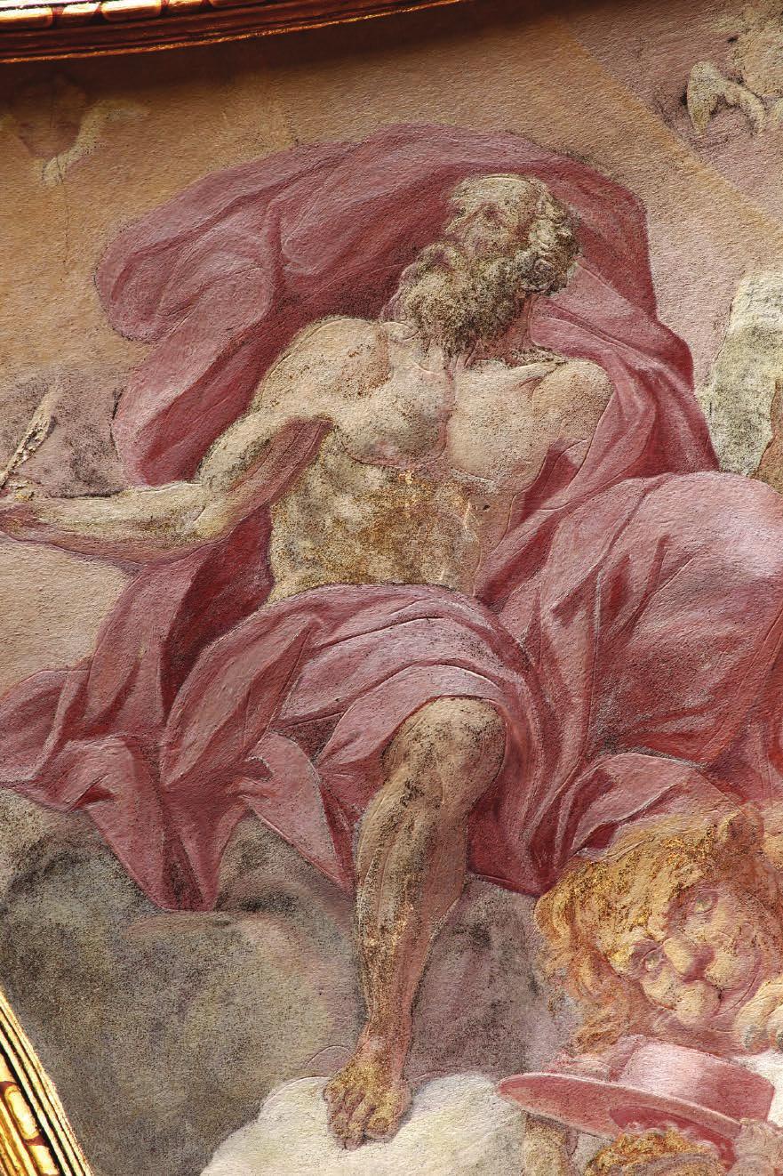 8 Innocenzo Monti, Sv. Jeroným, nástěnná malba detail, před 1709.