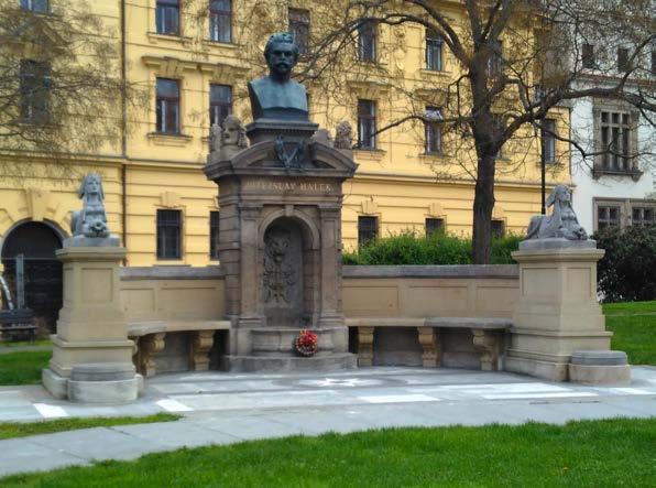 61. prvky k sezení, Praha Karlovo náměstí, Bohuslav