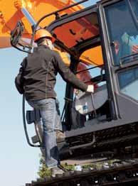 ZX470-5 KOMFORT Otevřete dveře kabiny nového modelu stroje ZAXIS 470 a jasně