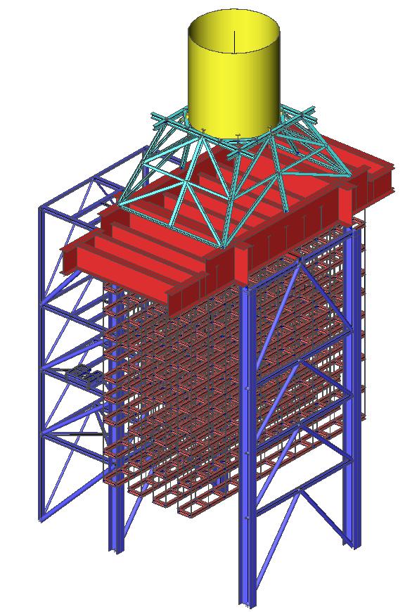 6: 3D náhled na statický model vertikálního kotle v