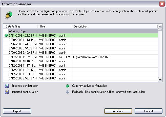 Bosch Video Management System Globální okna aplikace Configuration Client cs 95 Export Kliknutím na toto tlačítko zobrazíte dialogové okno pro zadání názvu konfiguračního souboru pro export.