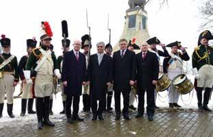 Předání symbolického klíče od Vily Löw-Beer Jednání tří předsedů vlád České, Slovenské a Rakouské republiky hostil 29. ledna památník Mohyla míru u obce Prace.