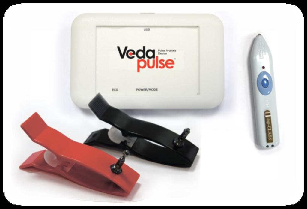 VedaPulse Acupuncture VedaPulse Accupuncture je expertní systém skládající se z VedaPulse diagnostické jednotky a VedaLaser terapeutického zařízení navržený pro