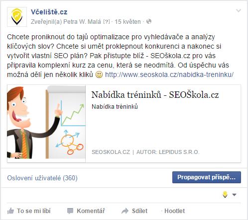 Vyzkoušejte to hned na odkazech vedoucích na váš web! 4. Text Příspěvek na Facebooku může zaujmout, i když jde o holý text.