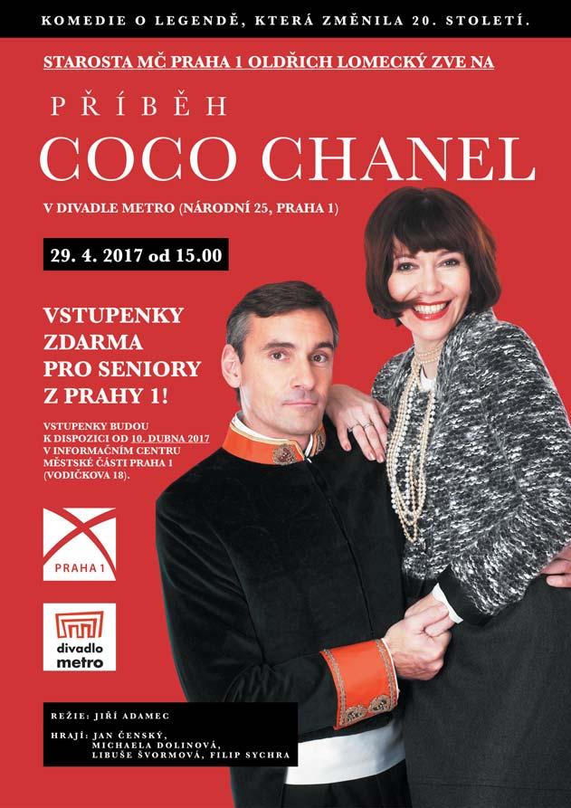 Vrací se do období, kdy otevřela svůj první butik v Paříži a myslela, že u klobouků skončí její kariéra. Dále hrají Michaela Dolinová jako mladá Coco Chanel, Jan Čenský a Filip Sychra.