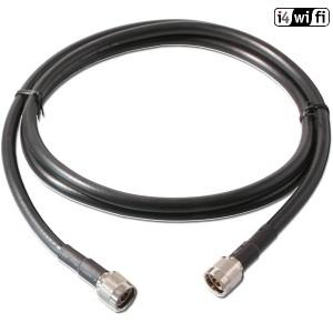 WaveCon: Profi kabel 2/5 m N/male - N/male (LLC400) Profesionální, laděný a měřený pigtail z tlustého, extra nízkoútlumového kabelu LLC400.
