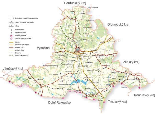 1 STRUČNÁ CHARAKTERISTIKA JIHOMORAVSKÉHO KRAJE Základní informace o JMK v roce 2009 Jihomoravský kraj se rozkládá v jihovýchodní části České republiky při hranicích s Rakouskem a Slovenskem a sousedí