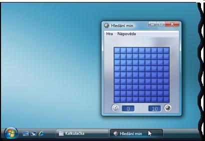 Minimalizace a obnovení oken Klikneme-li v hlavním panelu na tlačítko aktivního okna, okno se minimalizuje. Okno se neztratí ani se nezavře, pouze zmizí z plochy tzv.
