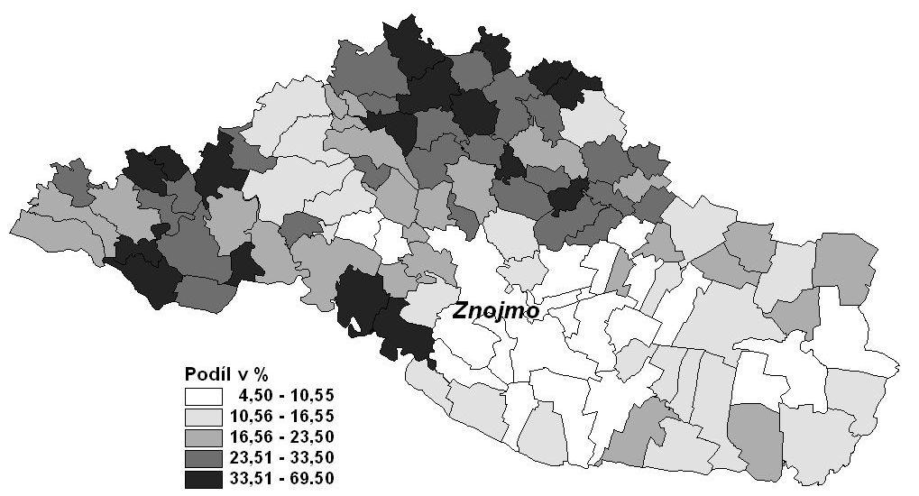 Bytový fond podle výsledků sčítání lidu, domů a bytů ZNOJMO v rodinných v bytových Správní obvod 1991 29 082 17 245 11 621 326,3 90,4 3 084 9,6 34,6 2001 30 646 18 123 12 144 340,9 89,6 4 471 12,7