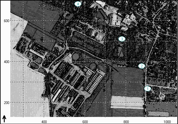 Nejbližší chráněné prostory Číslo Souřadnice na Výška mapě [m] [m] 1 907,7; 266,0 6 2 87,8; 76,4 Dům Komentář č. p. 458 cca 05 m východním směrem od odchovny jalovic je umístěn rodinný dům s číslem popisným 458 na stavební parcele číslo 712 (k.