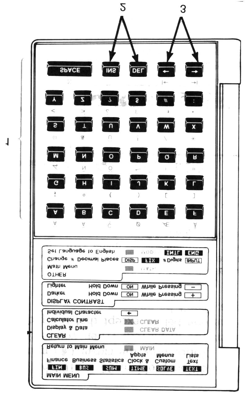 HP 19BII: klávesnice 1. Znakové klávesy 9ORåHQt,16 D PD]iQt '(/ ]QDNX 3.