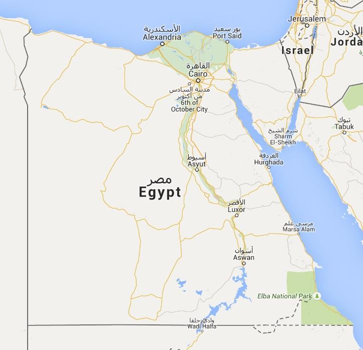 EGYPT Rozloha - 1 001 739 km²