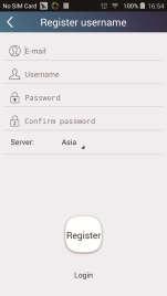 2) Přihlášení k účtu: Posuňte stránku Device (Zařízení) a přejděte do stránky menu na levé straně.