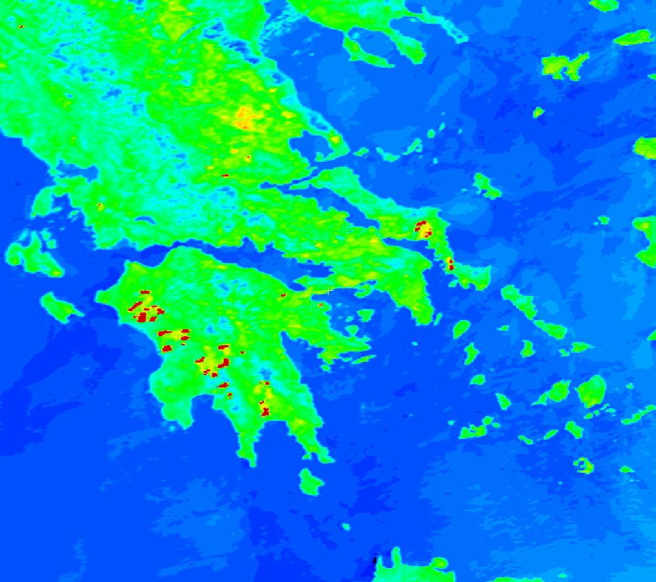 kde NIR je odrazivost povrchu v blízkém infračerveném oboru (pro data AVHRR spektrální kanál 2) a VIS je odrazivost povrchu v červené oblasti viditelného záření (pro data AVHRR spektrální kanál 1).