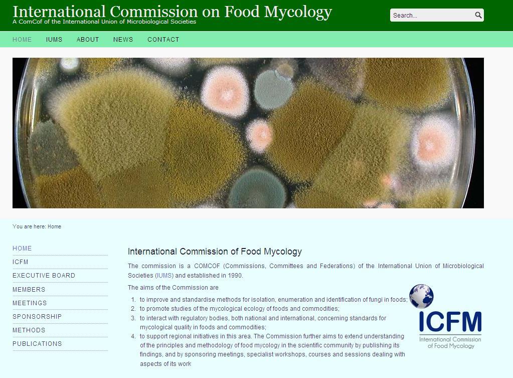 V rámci Mezinárodní unie mikrobiologických společností (IUMS) byla v roce 1990 ustavena Mezinárodní komise pro mykologii potravin (ICFM) Mezinárodní komise pro mykologii potravin (ICFM) http://www.
