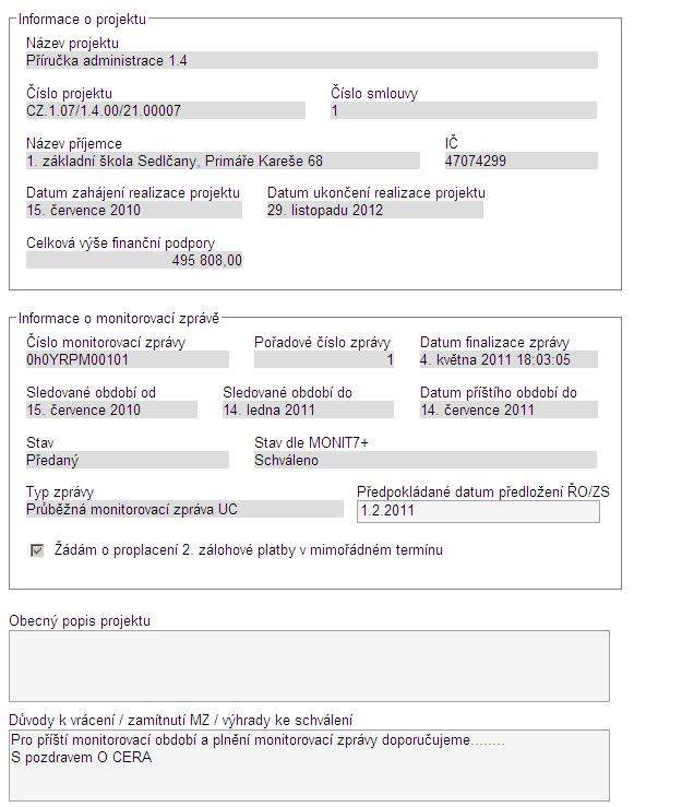 Úvod Před samotným vytvořením další monitorovací zprávy doporučujeme prohlédnout