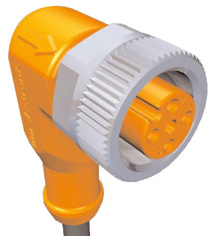 vnitřním závitem, výstup 4 20 ma 01150960 0,3 Konektor včetně kabelu pro převodník Effector 300 Kabelový konektor M12/úhlový/4adr/MS, 0 LED/5m/PUR, vhodný pro vlečné