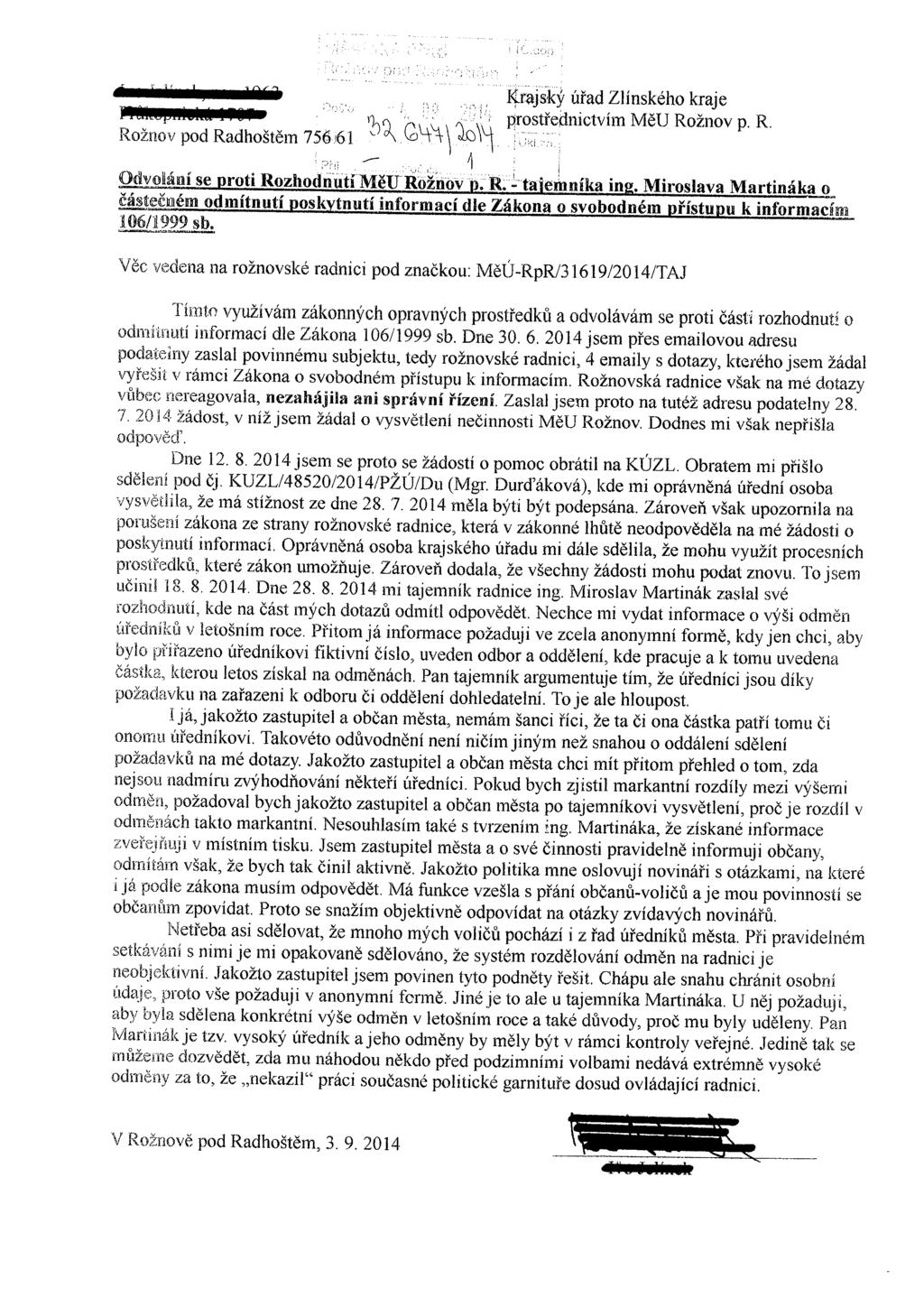 H Itroinov pod Radho5tdrn 75616i --. ::' fl-n /\.1 tr\ " i'rr' 'iilii' c\\\\\, 1,.!:tjtl., Stajuki iriad Zlinskeho kraje prostierlnictvim MdU RoZnov p. R. : t l<i.