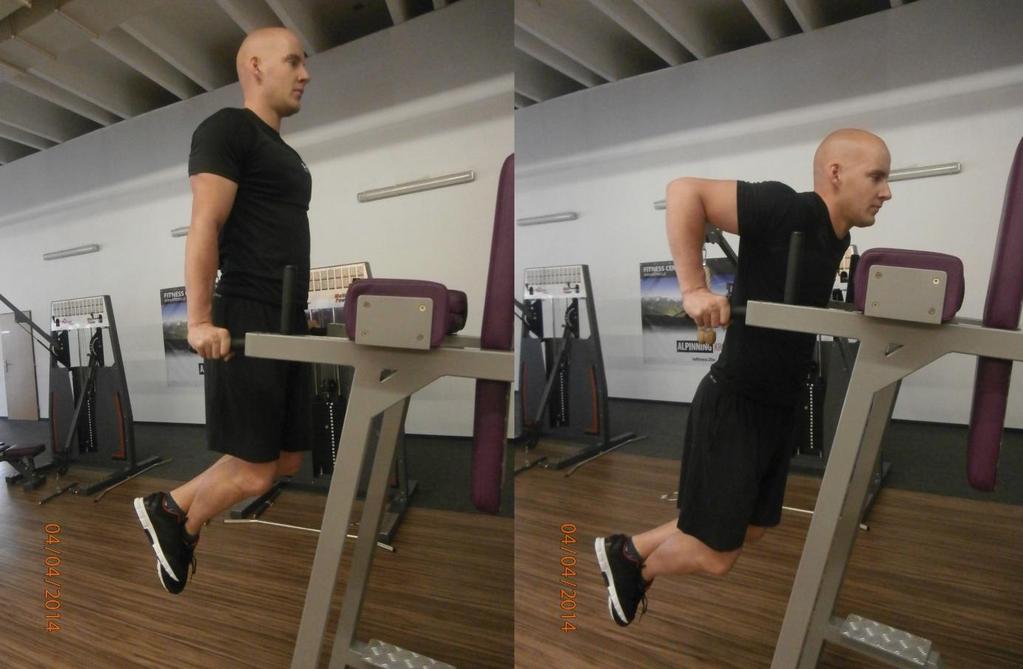 Doplňkový cvik na triceps kliky na bradlech Obrázek 5 Kliky na bradlech Výchozí poloha výchozí polohou pro tento cvik je vzpor na bradlech Provedení cviku Brzdivým pohybem současně s nádechem