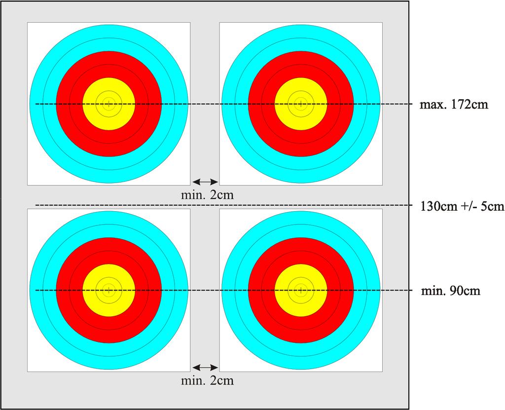Image 5: 4 x 5-10 Scoring Zones Target Face Sestava 4 terčů s bodovacími