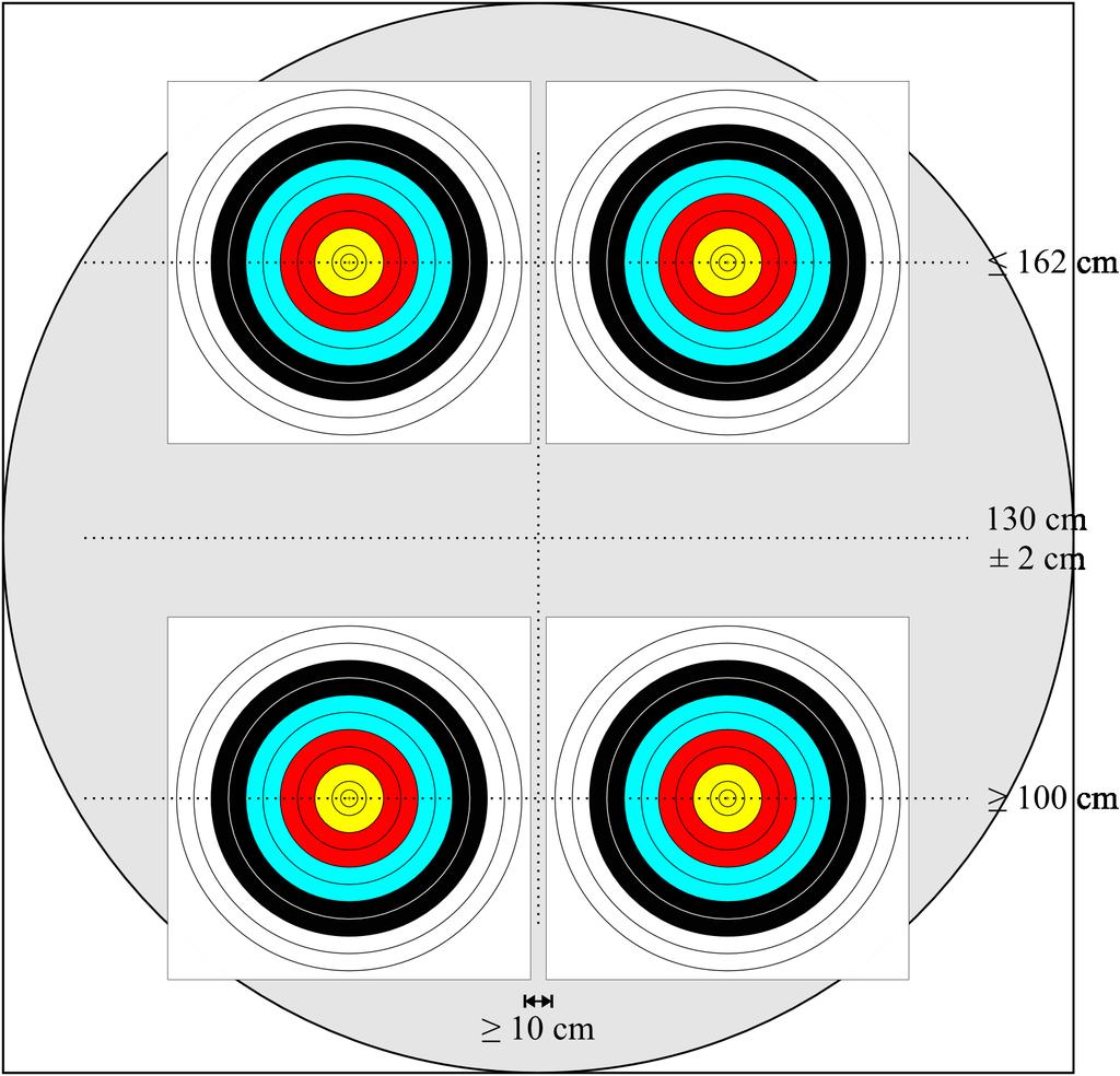 Image 12: 4 x 4 40cm Target Face for Indoor Sestava 4 trojiitých terčů Las Vegas pro