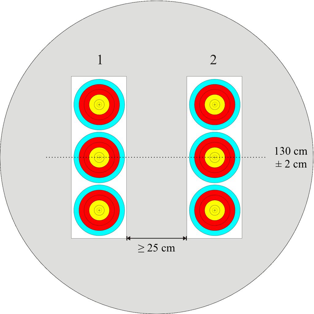 Image 15: 2 x 3 Vertical Triple Target Face for Indoor 1 trojitý horizontální terč pro halovou