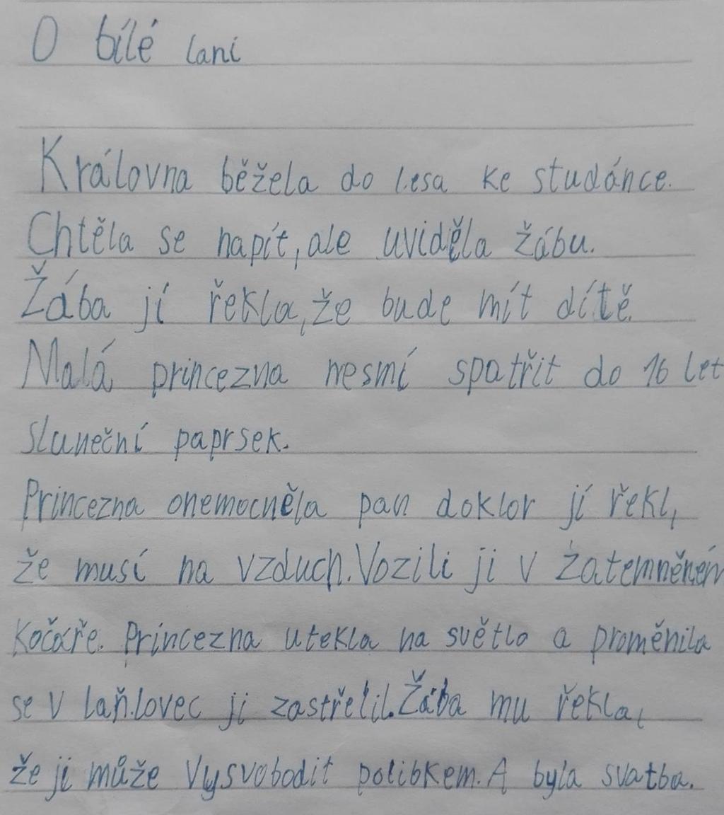 ZÁKLADNÍ A STŘEDNÍ ŠKOLA Divadlo Drak - O bílé lani Královskému páru se narodila dcerka, dali jí jméno Jitřenka.